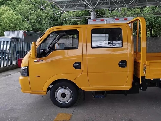 El cargo ligero de la cama del camión de la fila del taxi del doble del camión del cargo de DONGFENG enciende el motor diesel 90Hp