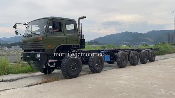 Militar 12 ruedas con tracción completa de seis ejes camión fuera de carretera chasis 12x12 transportador erector lanzador
