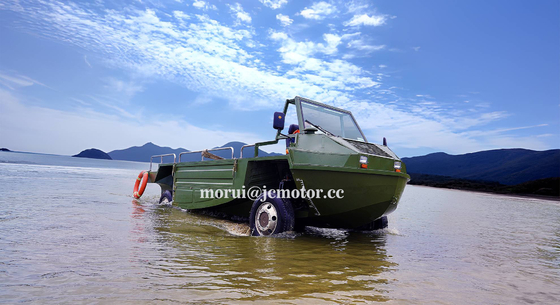Vehículo anfibio todoterreno personalizado 4WD 1000kg/10-persona de capacidad versión híbrida y combustible para tierra y agua