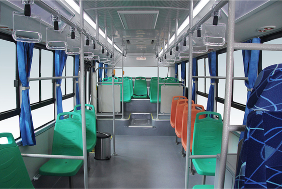 Autobús eléctrico puro del transporte de la ciudad de 28 Seater dirección izquierda de 8 metros con el aire acondicionado