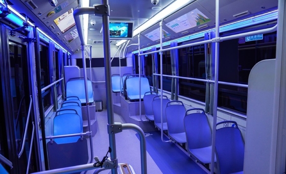 Kilometraje público eléctrico de lujo los 317km de los asientos de los autobuses 27 de la seguridad de tráfico 69 kilómetros por hora